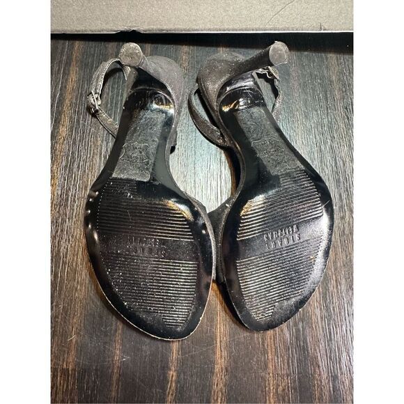 Stuart Weitzman charcoal gray/ black sparkly dressy heels size 6 - Picture 12 of 13